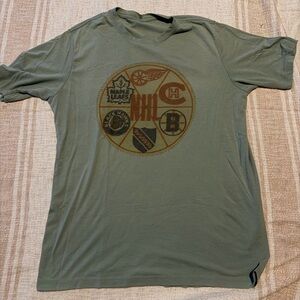 NHL Original Six Hockey shirt with vintage logos no size